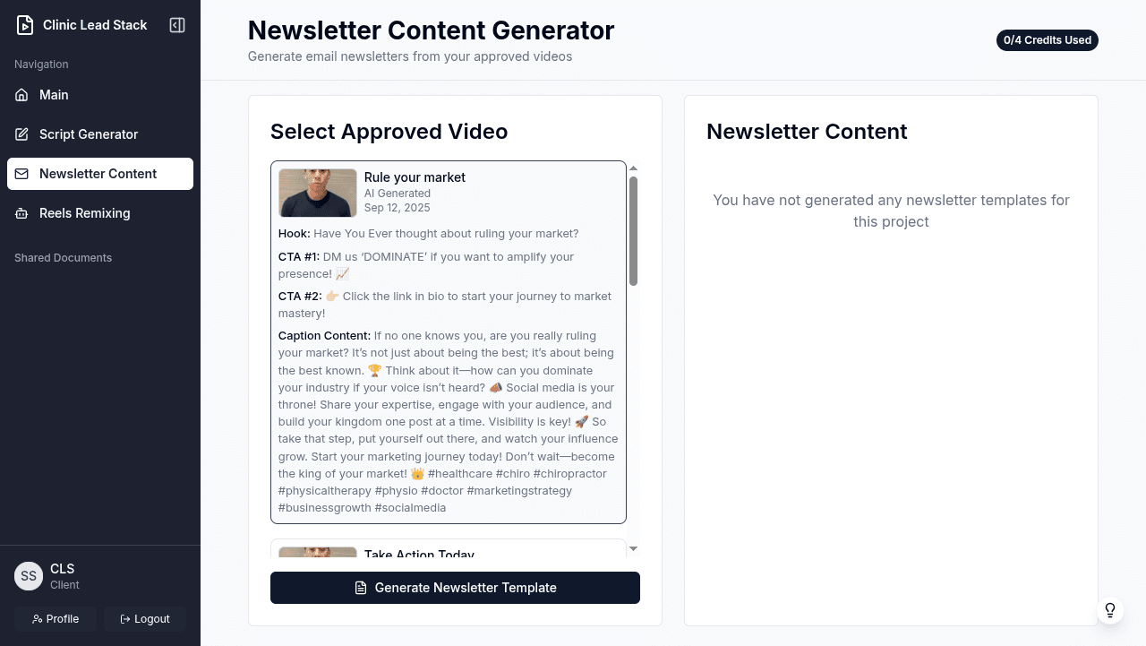 Newsletter from Video