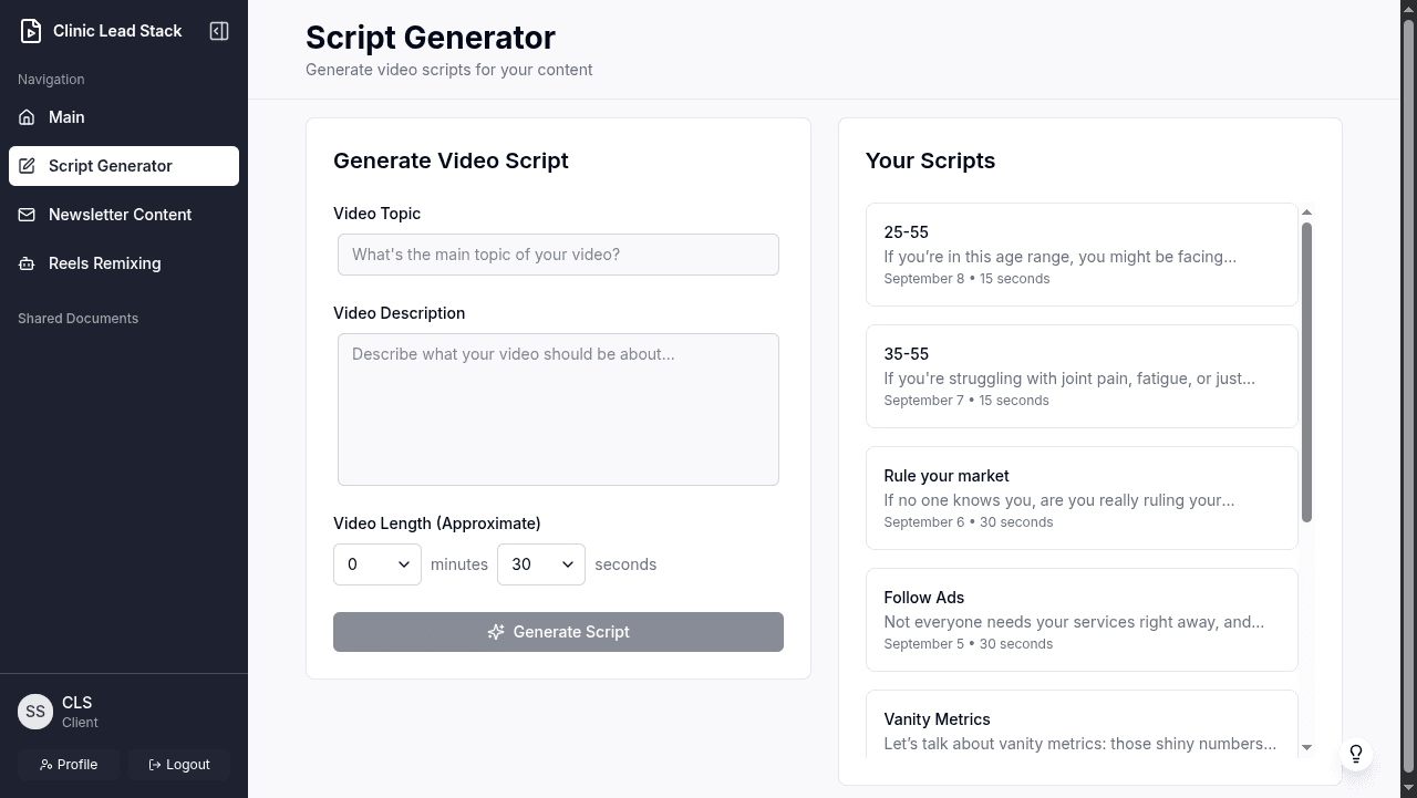 Script Generator